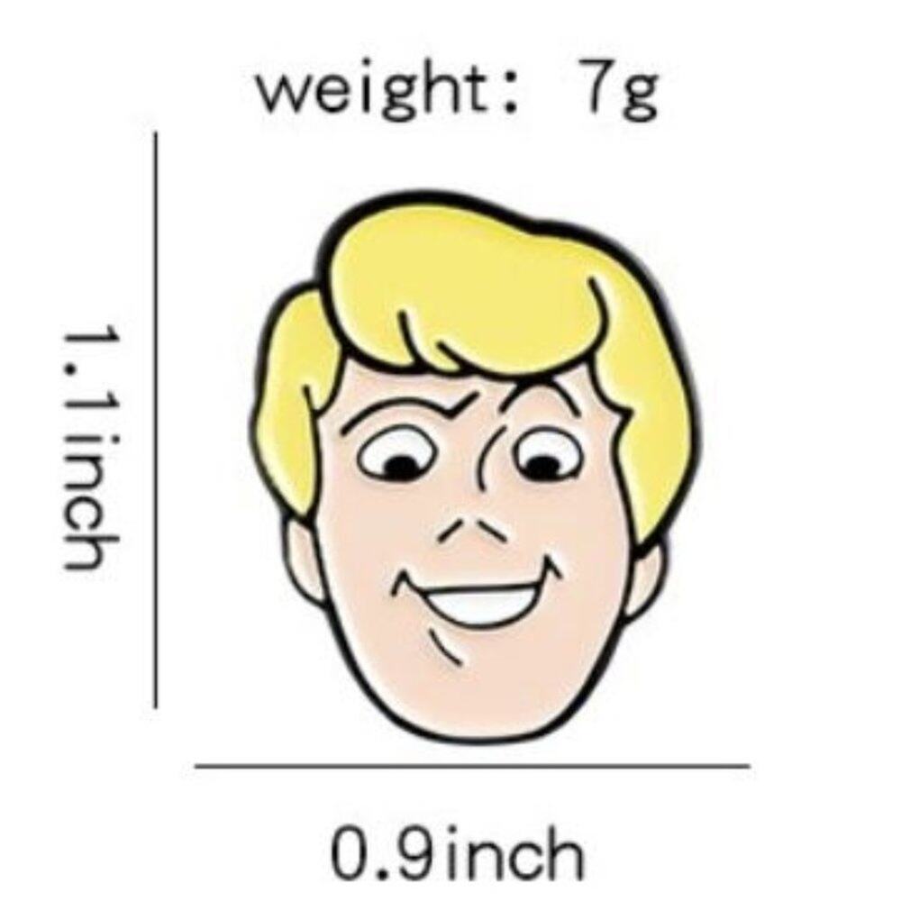 Fred from Scooby Doo Pin Brooch